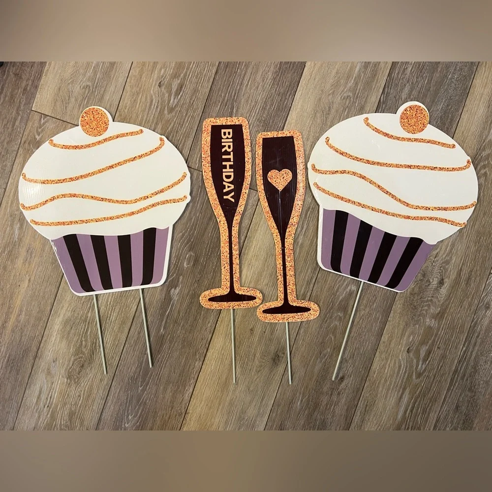 Birthday Yard Signs with Post